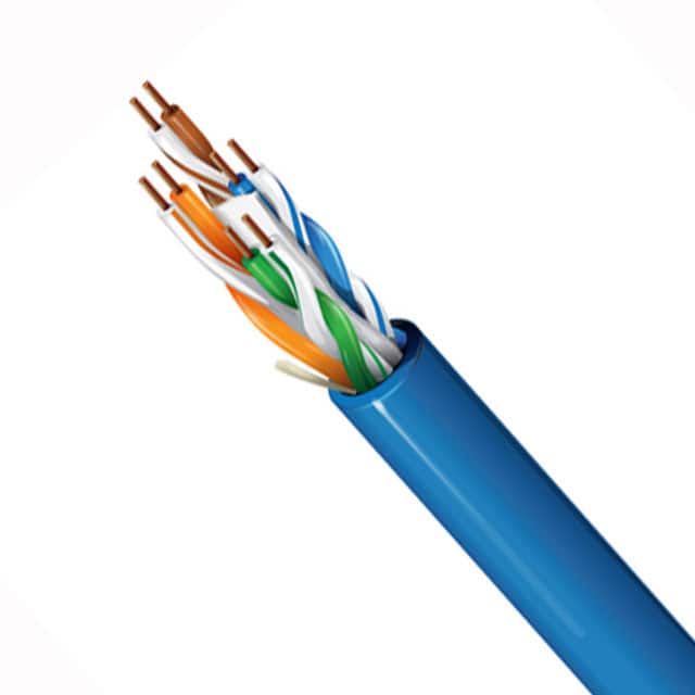2413F D151000 CABLE CAT6A 8CON 23AWG BLU 1000'