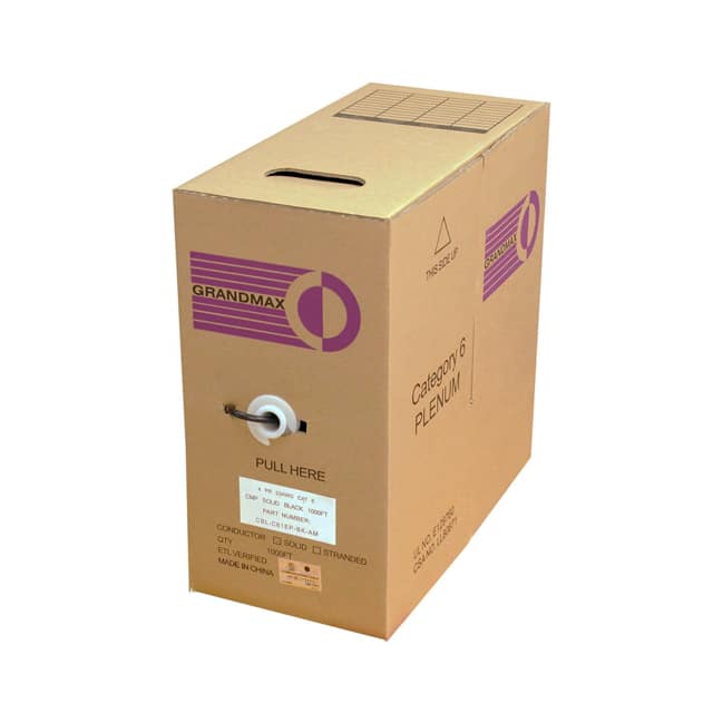 CBL-C61EP-BK-AM CABLE CAT6 8COND 23AWG BLK 1000'