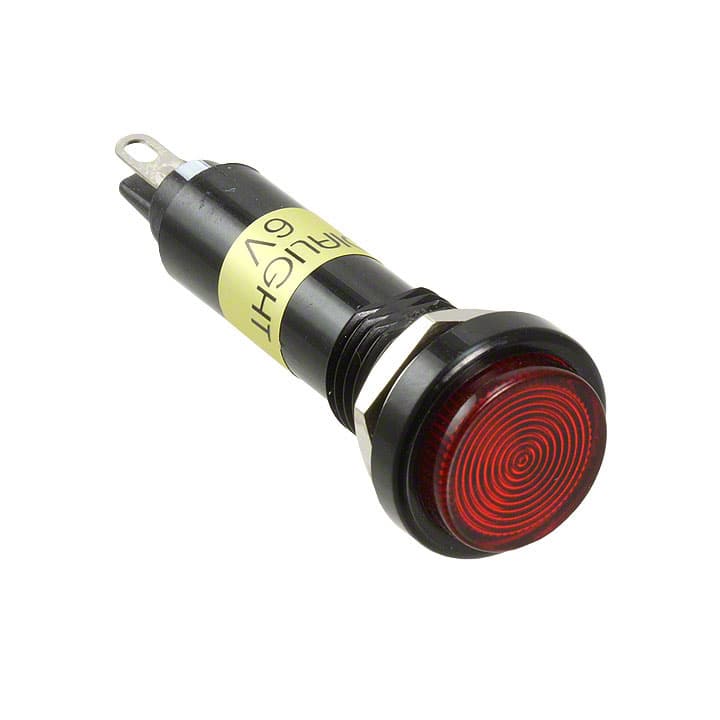 6103132120F LED PNL IND 10MM ROUND RED POLY