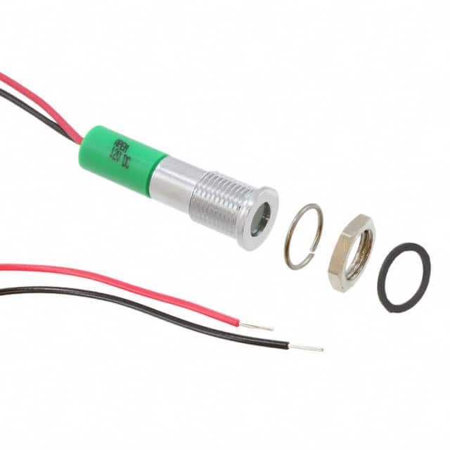 Q8F3CXXG12E LED PM INDICATOR FLUSH GREEN
