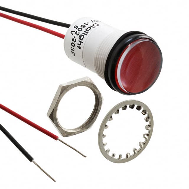 5571502203F LED PNL MT 11/16" 5V WT RED