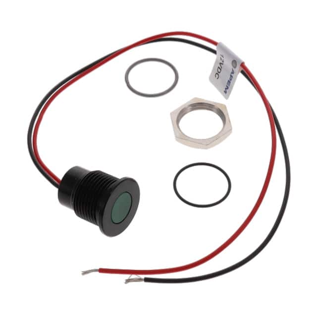 Q12-7F5BXXHG12E LED INDICATOR 12.7MM FLUSH BLACK