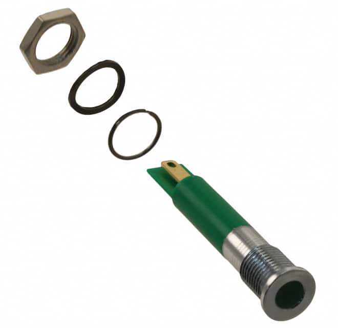 Q8F1CXXG12E INDICATOR 12V 8MM FLUSH GREEN