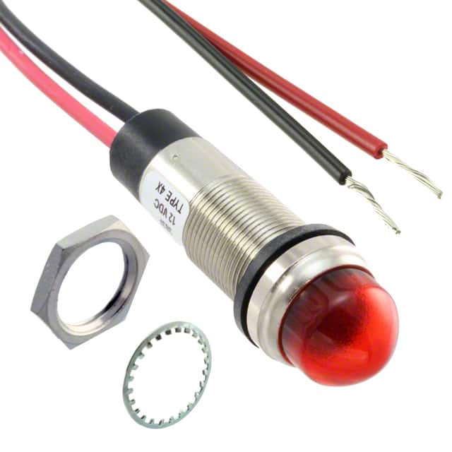 6563104303F LED 1/2" DOME RED 24VDC LEAD