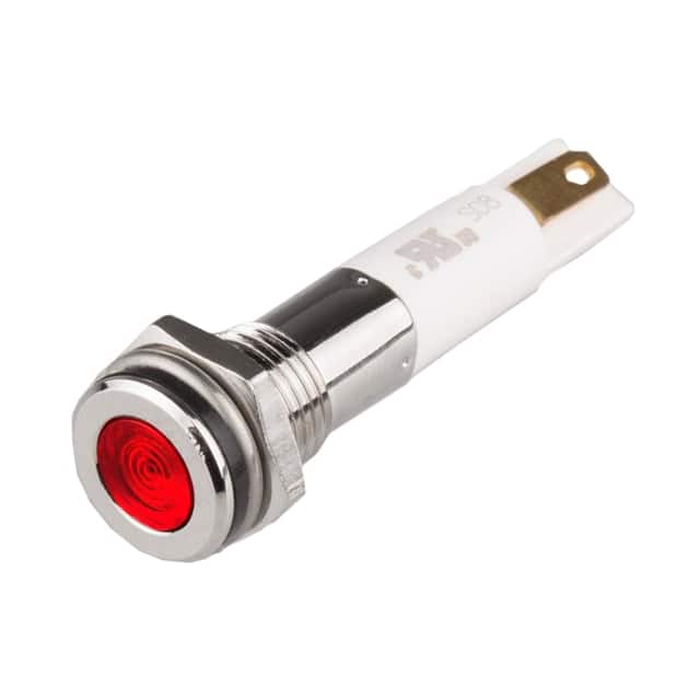 S08F-12R HIGH LED 8MM FLAT 12V RED IP67