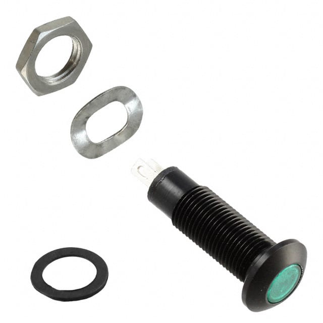 PM5-A7G28V PANEL MOUNT ASSEM 8.1MM GREEN