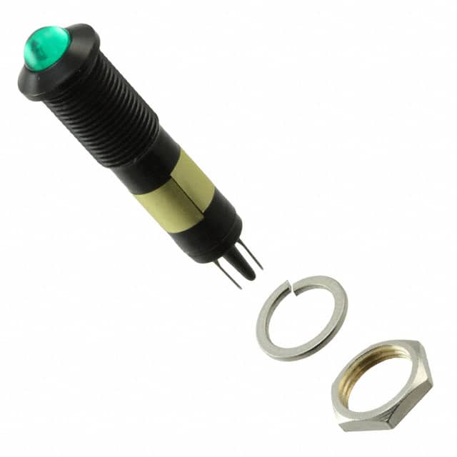 6091222130F LED PNL MT 9MM 12V BLACK GREEN