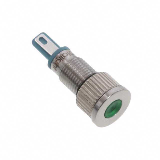 6201201304F 8MM FLT PMI GRN 3 VDC W/TERMS