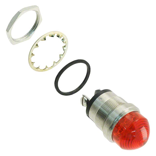 5563503304F LED PNL MT 1" 12V WT DOME RED