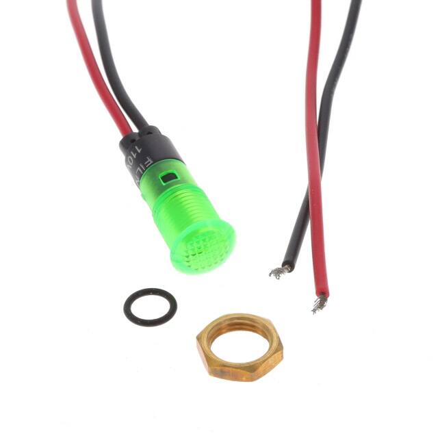 FL1P-8NW-1-G110V LED GRN 8MM NUT 110VAC/DC STK