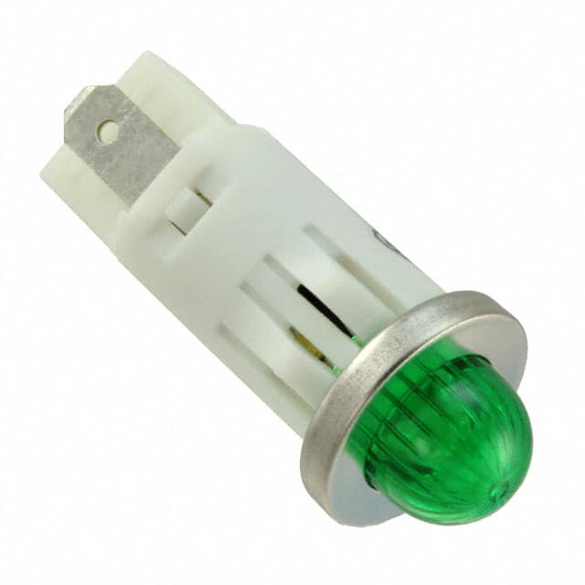 1092QM5-28V LED PMI, GREEN, SMALL DOME, 28V