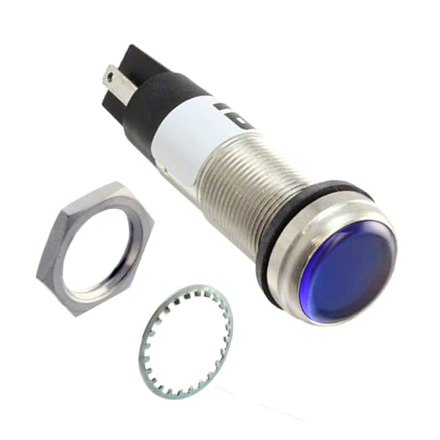 6561403304F LED 1/2" FLAT BLUE 12VDC TERM
