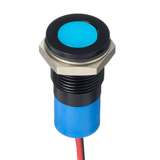 Q14F3BXXB12E LED PM INDICATOR FLUSHED BLUE
