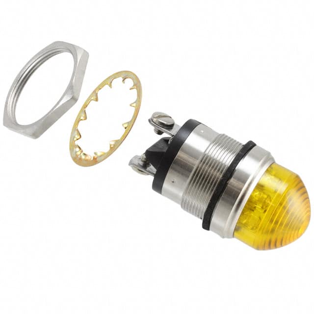 5563703304 LED PNL MT 1" 12V WT DOME YEL