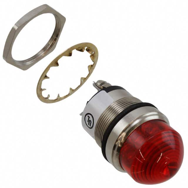 5563503324F LED 1" DOME RED PMI 12V C1D2