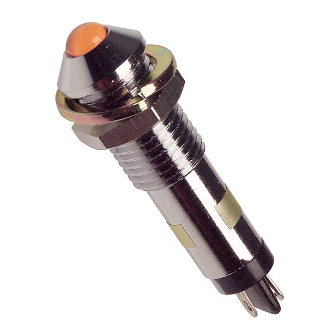 6071312120F LED PNL MT 7MM 6V CHROME YEL