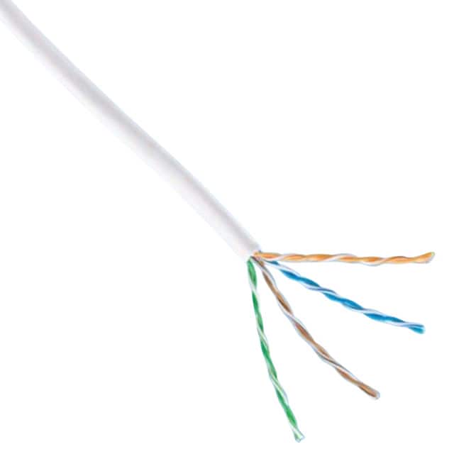 PUR5504WH-UY CABLE CAT5E 8CON 24AWG WHT 1000'