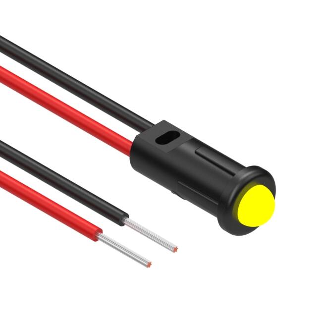 12-00009 LED PANEL IND YELLOW SNAP-IN 6"