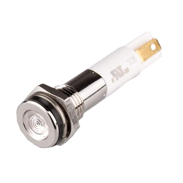 H08F-03W HIGH LED 8MM FLAT 3VDC WHITE