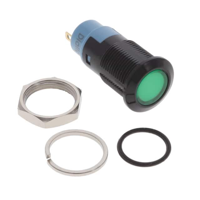 6123232140F LED PANEL MNT 12MM GREEN 24VDC