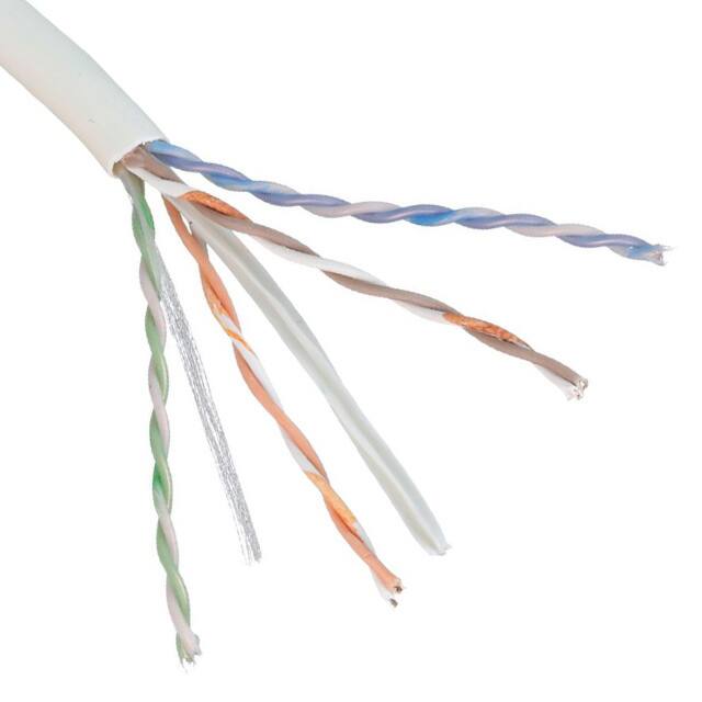 PUP6004WH-W CABLE CAT6 8COND 23AWG WHT 1000'