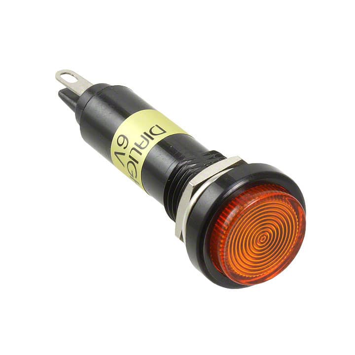 6103332120F LED PNL IND 10MM ROUND YLW POLY