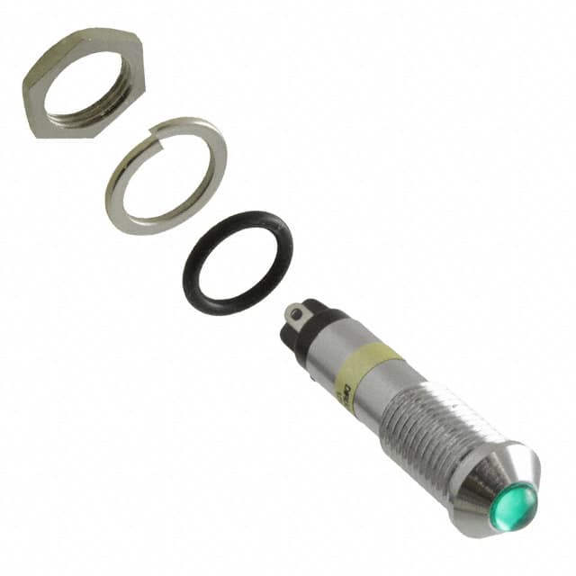 6071212320F LED 7MM GREEN PMI W GASKET