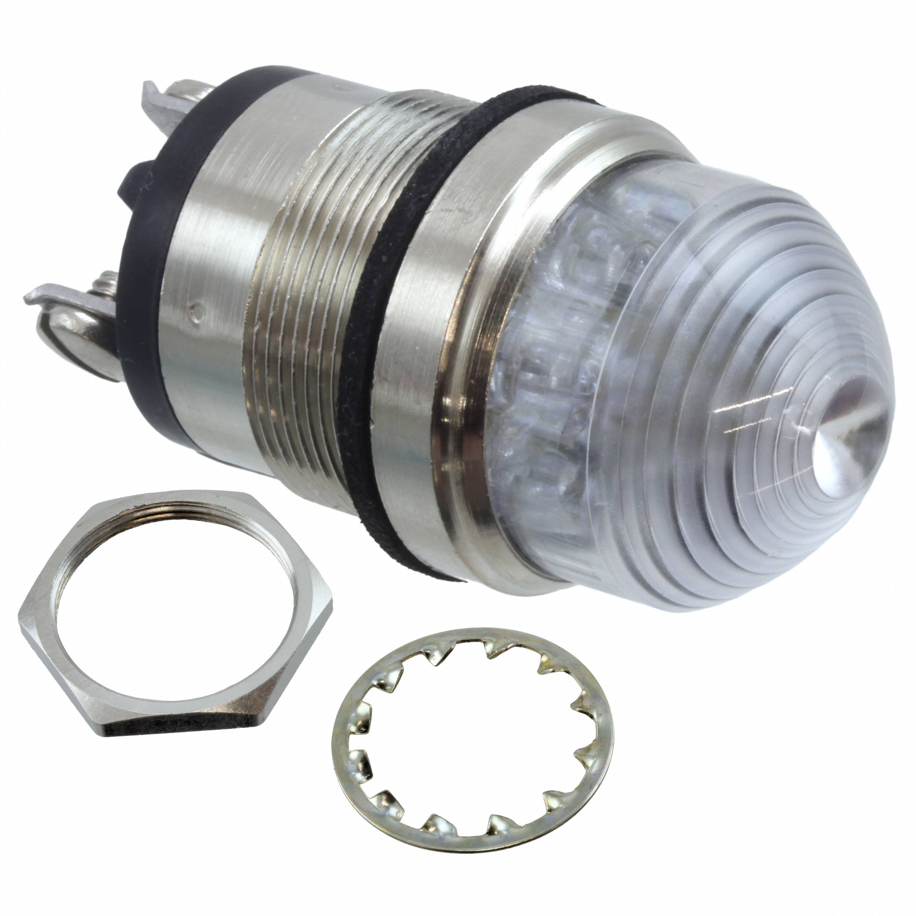 5563803304F LED PNL MT 1" 12V WT DOME BLUE