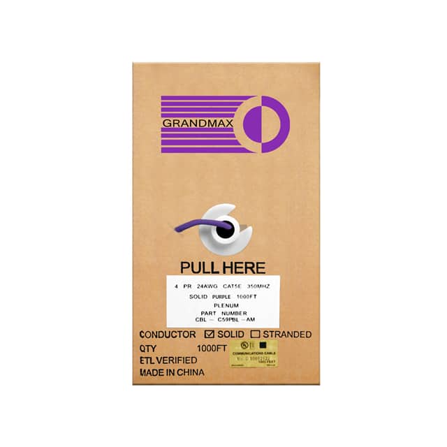 CBL-C59PPR-AM CABLE CAT5E 8CON 24AWG VIO 1000'