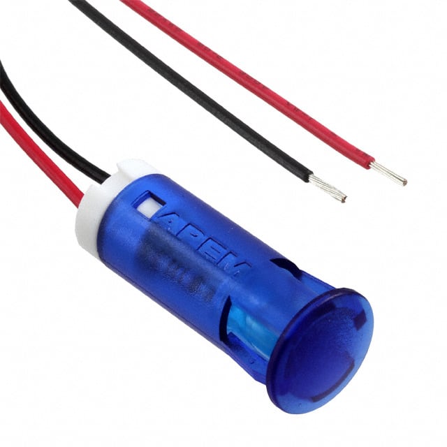 QS103XXB12 INDICATOR 10MM FIXED BL 12V WIRE