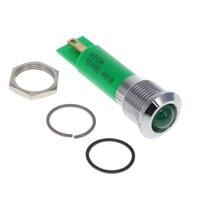 Q12-7P1CXXHG12E LED INDICATOR 12.7MM PROMINENT H