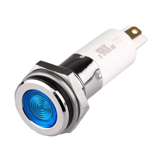 H12F-03B HIGH LED 12MM FLAT 3VDC BLUE
