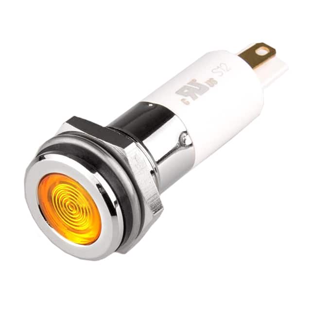 S12F-12Y HIGH LED 12MM FLAT 12V YLW IP67
