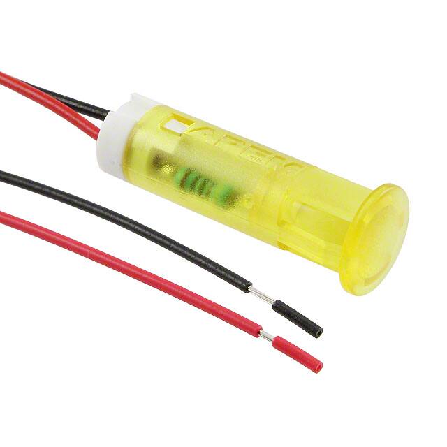 QS83XXY12 INDICATOR 8MM FIXED YEL 12V WIRE