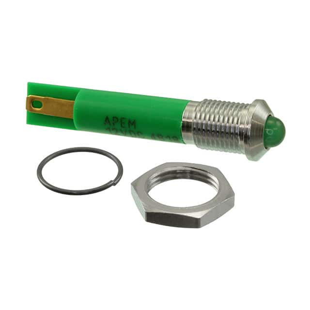 Q8P1CXXG12 INDICATOR 12V 8MM PROMINENT GRN