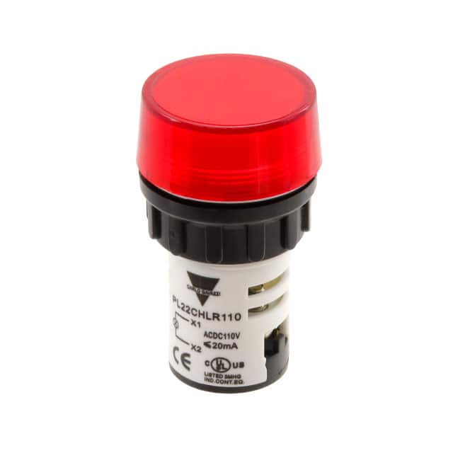 PL22CHLR110 PLT LIGHT 110 VAC/DC RED LED