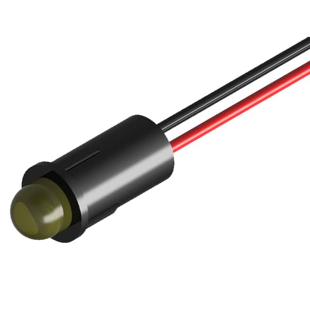 PL518-1Y01-2 5MM LED PMI SNAP-IN YELLOW 6" WI