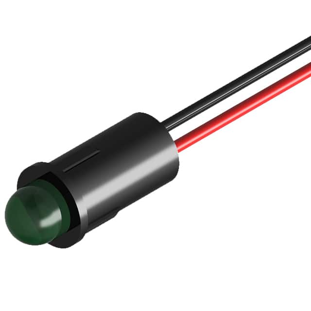 PL518-1G13-2 5MM LED PMI SNAP-IN GRN 6" LDS