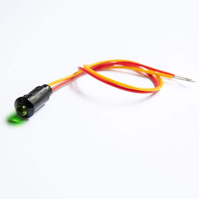 LP1-5-W-G LED INDICATOR 5MM-GREEN, SNAP-IN