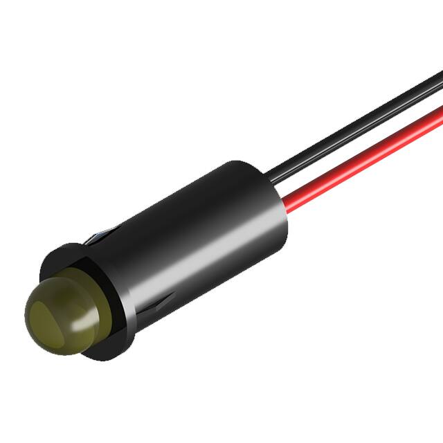 PL520-1Y01-2 5MM LED PMI SNAP-IN YELLOW 6" WI