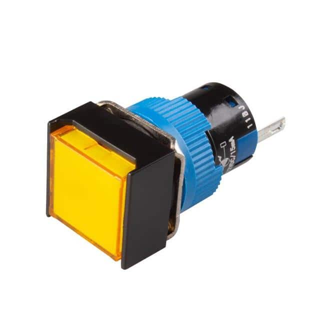 K16-180-Y-6V LED 16MM SQUARE YELLOW 6VDC IP65