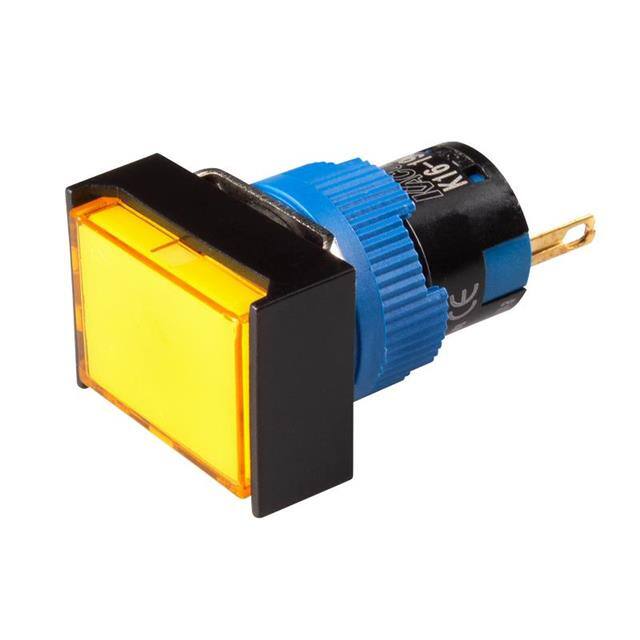 K16-190-Y-24V LED 16MM RECTANGULAR YLW 24VDC