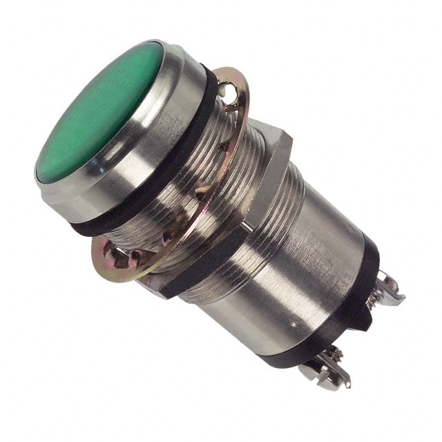5561604304 LED PNL MT 1" 24V WT FLAT GRN