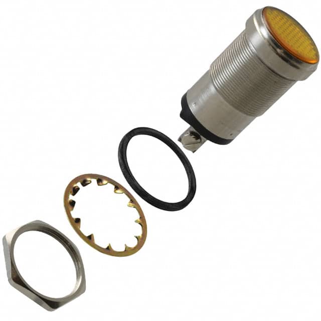 5561704304 LED PNL MT 1" 24V WT FLAT YEL