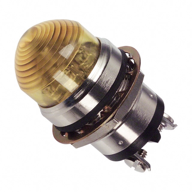 5563705304 LED PNL MT 1" 125VAC WT DOME YEL