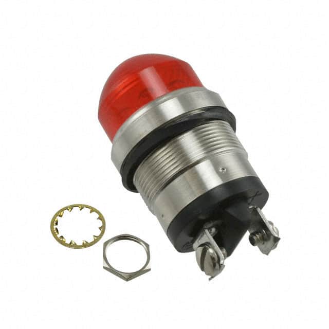5563507304 LED PNL MT 1" 125VDC WT DOME RED