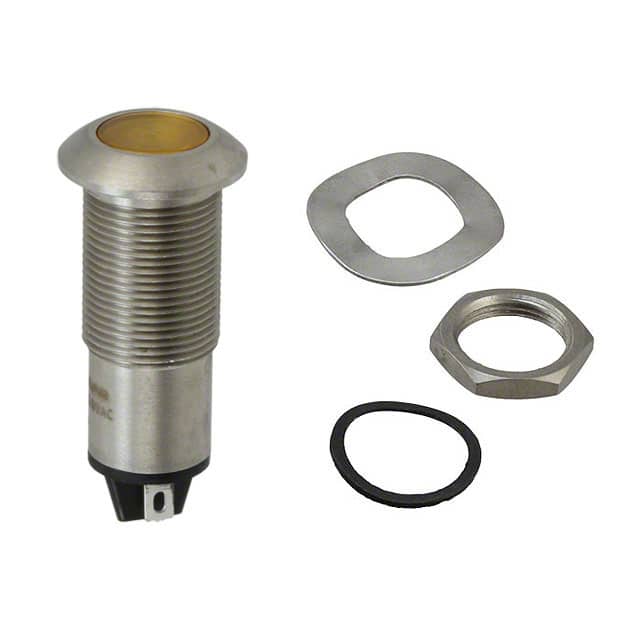 PM5-S17Y110AC PANEL MOUNT ASSEM YELLOW, 12.7MM