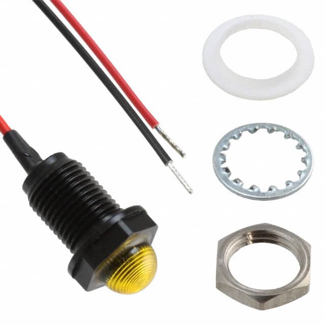 PM5-AP7Y2.0V PANEL MOUNT ASSEM YELLOW, 8.5MM