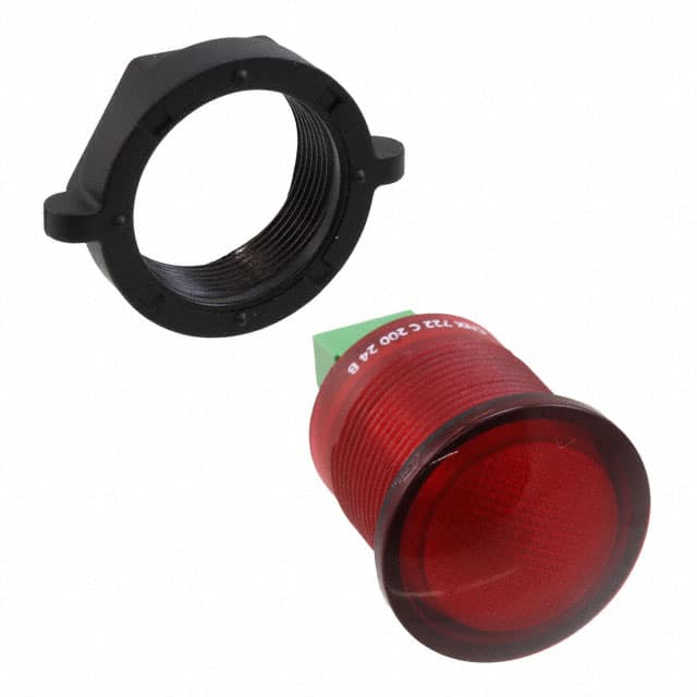 CNX722C20024B LED 22MM RED 24V SCREW BLK