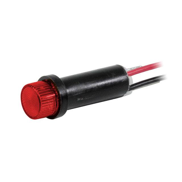 41W-BCR2-SO PMI LED .250" HI HAT WIRE 2V RED